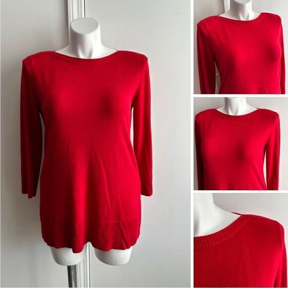 Red Sweater, Size Large, Cable & Gauge - Picture 1 of 8